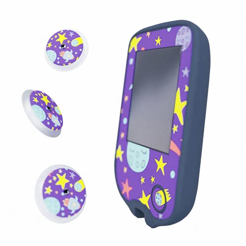 style Libre 1 and 2 Stickers for Readers and Sensors (Stars), Purple - Image 3