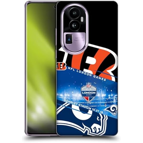 Head Case Designs Oficjalnie Licencjonowany NFL Bengale VS. Barany Gry w Londynie 2019 Soft Gel Case Etui Kompatybilny z Oppo Reno10 Pro+