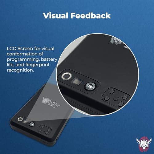 Viking Biometric Fingerprint Lock Biometric Fingerprint Gun Safe 360 Degree Fingerprint Detection LCD Feedback Screen Weather & Dust Resistant IP65, Portable Design - image 6