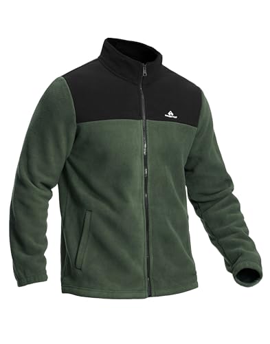 Pioneer Camp Veste polaire chaude pour homme, respirante et confortable, veste de survêtement entièrement zippée, 400 g d'épaisseur, veste demi-saison pour...