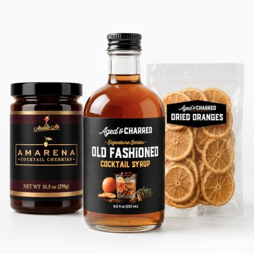 Old Fashioned Bundle Kit Mix - Amarena Cherries, Dried Orange Slices and Old Fashioned Syrup - Gifts...