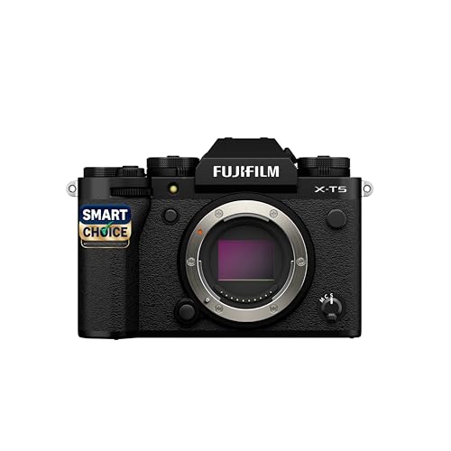 Fujifilm X-T5 40MP APS-C X-Trans Sensor|Smartchoice|Pixel Shift|IBIS System|Ultra high Resolution mirrorless Camera|6.2k 30p|Subject Tracking|Touchtracking|Quick Lever for Photo/Video-Black