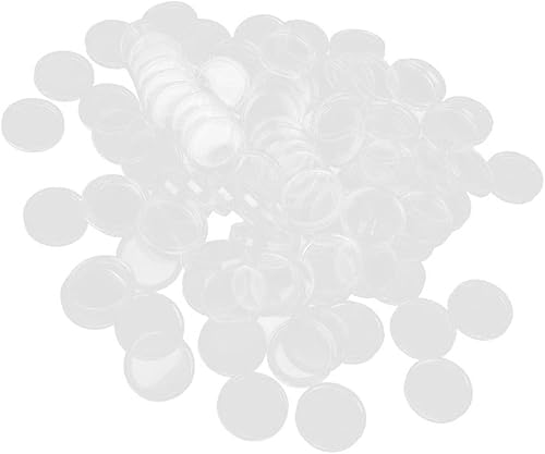 100pcs 0.827 in Moneda Cápsulas Caso Claro Monedas Soporte Monedas Organizador de Almacenamiento para Monedas Protectores de Monedas