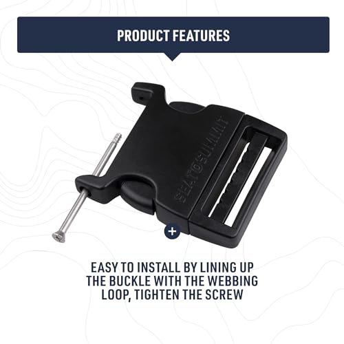 Image of Sea to Summit Field Repair Buckle - Side Release, 1 Pin, 3-pack, 50mm / 2in