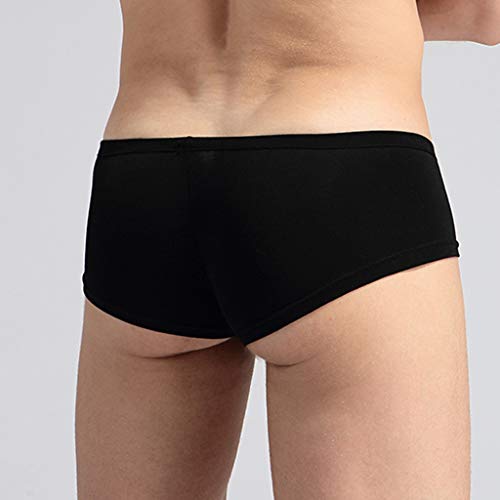 Men's Solid Color Relaxed Fit Elephant Trunk Thong,Lightweight Stretch Waistband Sexy Bulge Enhancing Trendy3