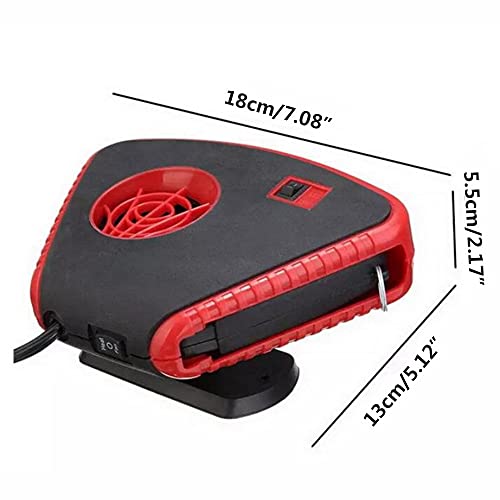 Totmox NPDB01567_01 Windshield Car Heater - Portable Car Defroster Defogger 12V Truck Car Heat Cooling Fan 150W 3-Outlet Plug In Cigarette Lighter thumb #2