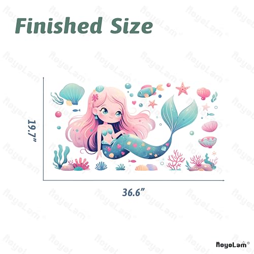 Vinilo Decorativo Sirena para Pared 2 Piezas 60x44 cm miniatura 5