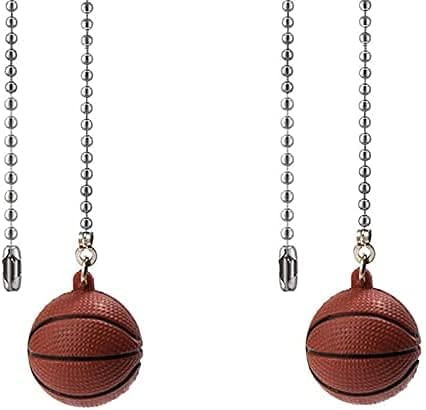 Ceiling Fan Pull Chain Ornaments Extension Basketball Light Pull Chains for Ceiling Fans Lights Lamp （2 Pack）