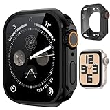 BOOLINN アップルウォッチ カバー 46mm 45mm 44mm 42mm 41mm 40mm 対応 360°防水 数秒でUltra一体型 アップルウォッチ保護ケース+防水ゴムリング+背面ケースの3 in 1デザイン 耐衝撃 高透過率 指紋防止 高感度 apple watch カバー Series 11/10/9/8/7/SE3/SE2/SE/6/5/4 (44mm,ブラック)