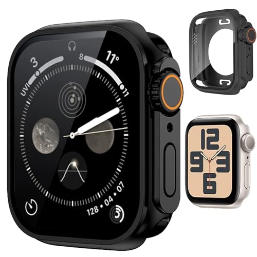 AIYYXX アップルウォッチ カバー Series 11/10/9/8/SE3/SE2/SE/7/6/5/4 45mm対応 数秒でUltra一体型 アップルウォッチ保護ケース+防水ゴムリング+背面ケースの3 in 1デザイン 360°防水 全面保護 耐衝撃 高透過率 装着簡単 apple watch カバー(Series 9/8/7,45mm,ブラック)（Amazon）