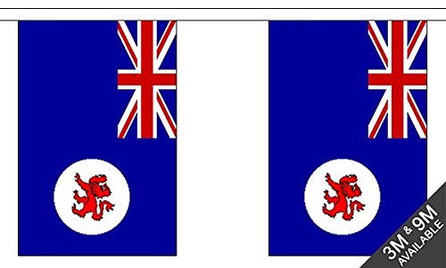 Flagtex Tasmania Fabric Bunting – 3m with 10 Flags – Fabric for Indoor & Outdoor Use – String Flags Banners Tasmanian Australian State — image 1