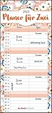 Planer für 2 Flowers 2023 - Familienplaner 16x34,5 cm - Wandkalender - Streifenkalender - Platz für Notizen - bunt - Farben - Alpha Edition