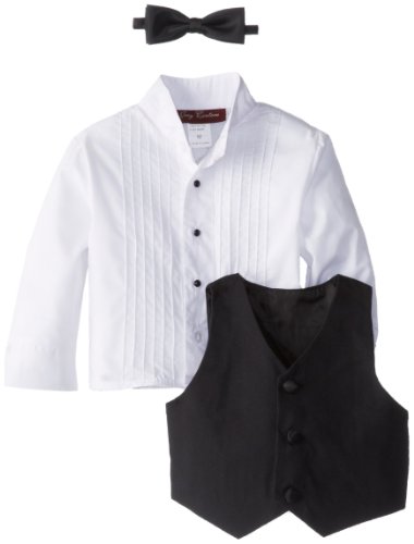 Joey Couture Baby Boys' Tuxedo Suit No Tail, Black, 18 Months/Large #TOP1