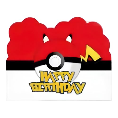 Invitaciones de fiesta de Pokémon de 30 piezas para rellenar datos de cumpleaños fácilmente 2