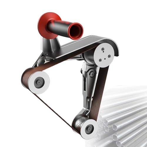 LwiftGal Lijadora Pulidora De Tubos, Lijadora De Banda De 1100 W, 6 Velocidades Variables, Lijadora De Banda Profesional con Pulido De Banda De Lijado. 3-wheelworkinghead