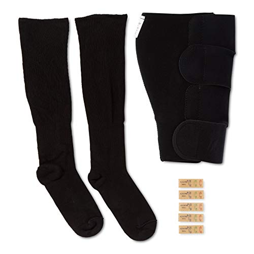 Image of Medline COMPRECARES Reuseable Compression Garment with Accutab System, Helps with Venous Leg Ulcers, Small /Tall