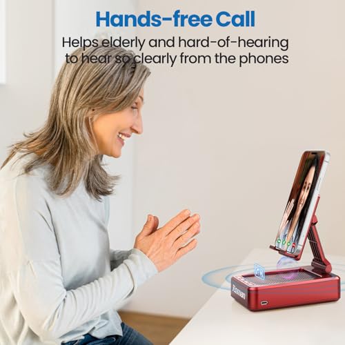Image of JTEMAN Bluetooth Speaker with Cell Phone Stand,Gifts for Men Tech Gadgets