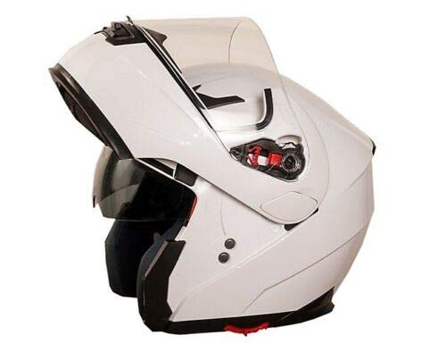 Generico CASCO ONE MODELLI OUTLINE MODULARE APRIBILE DOPPIA VISIERA PER  MOTO SCOOTER BIANCO PERLA XS : Amazon.it: Auto e Moto