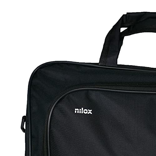 Maletín Nilox Essential 2 negro de 15,6 pulgadas con bandolera ajustable 2