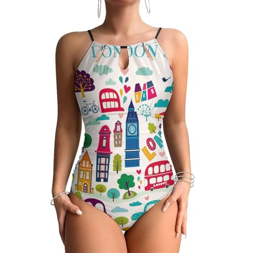 Maillot de bain une pièce femme Londres gainant monokini beachwear pour silhouette sculptée