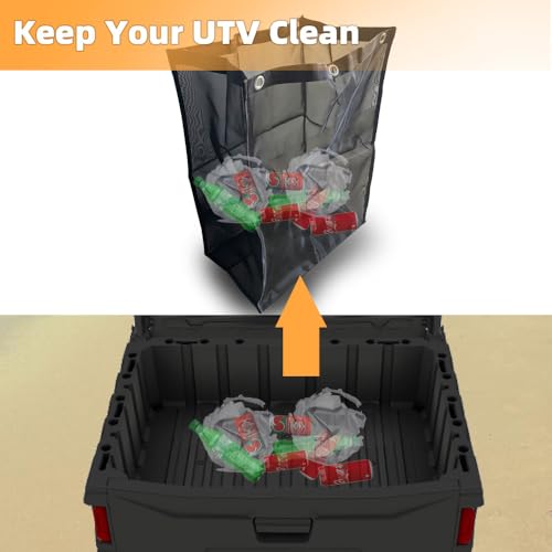 Image of Universal UTV Trash Bag Mesh,Trash Sack for UTV,PVC Mesh Organizer,Compatible with Polaris RZR, Can-Am(24''*16.9''*10.6'')