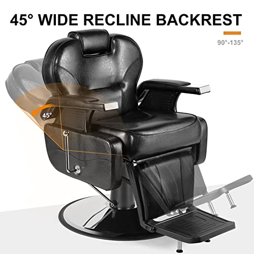 Artist Hand Black All Purpose Hydraulic Recline Barber Chair Salon Beauty Styling Chair For Beauty Shop #TOP4