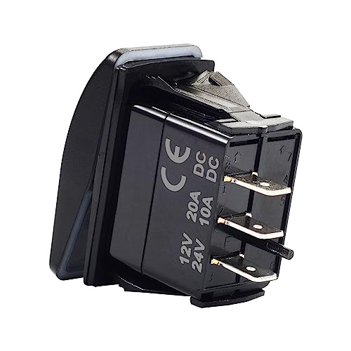 Image of Non-Light 3P ON-Off-ON Latching Rocker Switch SPDT 3 Way Toggle Switch for Car Boat RV Yacht Can Am SXS ATV UTV Dashboard Replacement12V /24V Marine System IP68 Waterproof