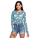 Cartoon Penguin Rainbow Blue See Through Tops for Women Mesh Sheer Tops Long Sleeve Women Blouse Handle Zipper Camping Beach Swimming Pool Size XXL
