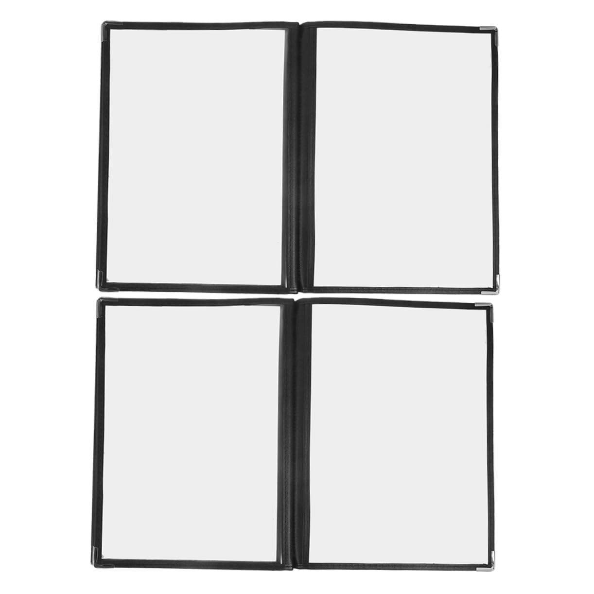 GLEAVI 2pcs Transparent Menu Holders Menu Covers for Restaurants Page View and Design for Easy Ordering