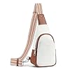 Small Sling Bag for Women Crossbody, Faux Leather Trendy Waist Packs with Guitar Strap, Women’s Fanny Packs