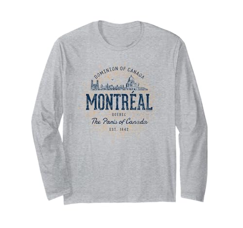Canada Retro Style Vintage Montreal Long Sleeve T-Shirt
