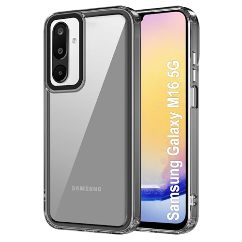 Image of amazon basics Back Case Cover for Samsung Galaxy M16 5G | Compatible for Samsung Galaxy M16 5G Back Case Cover | Case Cover with Camera Protection | (TPU + PC | Translucent Black)