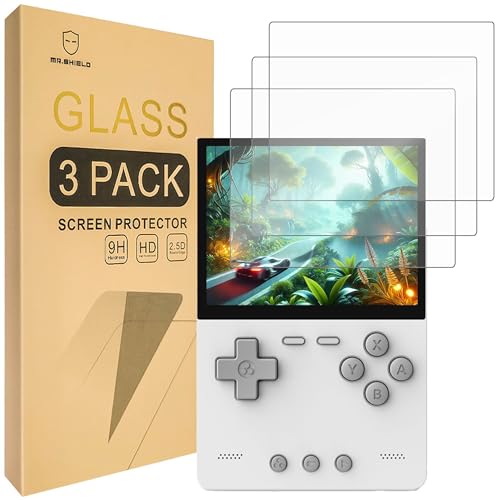 Mr.Shield Protector de Pantalla para Trimui Brick Cristal Vidrio Templado [3 Piezas] [9H Dureza] Anti Arañazos