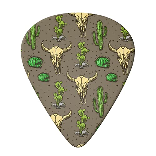 Lot de 6 médiators Skull of Bull And Cute Cactus pour guitare acoustique, guitare électrique, basse, ukulélé – fins… - Les Beatles, Paul McCartney, John Lennon, RIngo Starr, George Harrison Lot de 6 médiators Skull of Bull And Cute Cactus pour guitare acoustique, guitare électrique, basse, ukulélé - fins… – Image 4