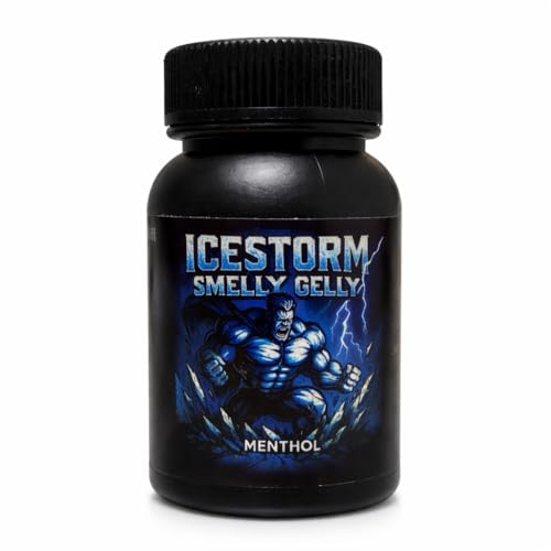 Gel olfativo ICESTORM Smelly Gelly (Mentol), 80 ml, extremadamente intenso con amoníaco, fabricado en Alemania, para levantamiento de potencia, hombre fuerte, culturismo y artes marciales, fuerte
