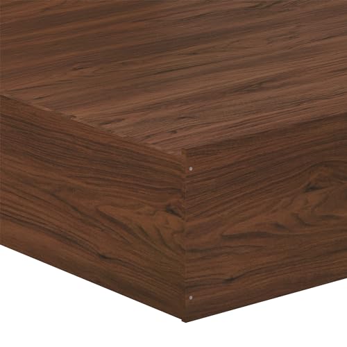 Image of Amazon Brand - Solimo Altamore Engineered Wood Queen Bed with Storage, Non Woven Base (Walnut Finish)
