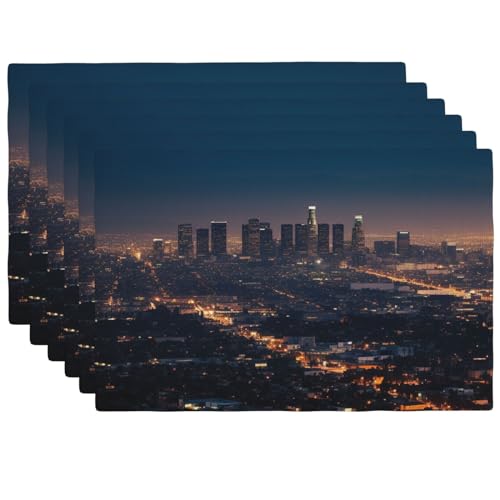 Set de table en lin Los Angeles chic et résistant pour repas élégants - 2