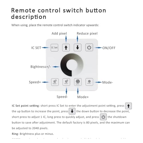 Contrôleur de ceinture de course hippique WS2811 1to1 1to4 tactile 3keys Controller - 6