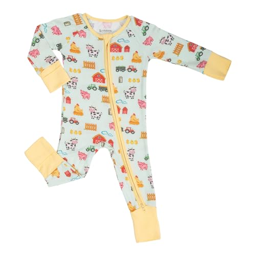 Image of LollyBanks Baby Pajamas, Long Sleeve Baby Romper with 2-Way Zipper, 95% Viscose from Bamboo and 5% Spandex, Infant Sleepers