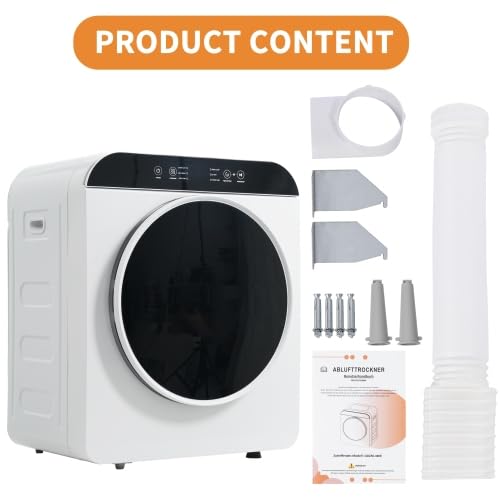 Secadora inteligente con doble esterilización y montaje en pared 4,5 kg capacidad 6 programas doble dirección de giro de 180 min temporizador seguro para niños innovador secador de aire con manejo
