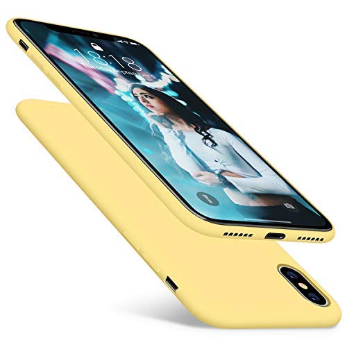 DTTO Case for iPhone X Case 2017(ONLY), [Not for iPhone Xs], [Romance Series] 1st Generation Silicone Gel Rubber Anti-Scratch Shockproof Case for iPhone X (2017), Duckling Yellow