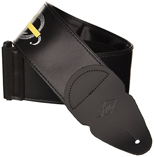 LM Products PS329C 3-Inch Wide Embroidered Guitar Strap with Treble Clef and Cross