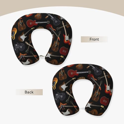 Almohada U-Neck Espuma viscoelástica Negro Tamaño único miniatura 3