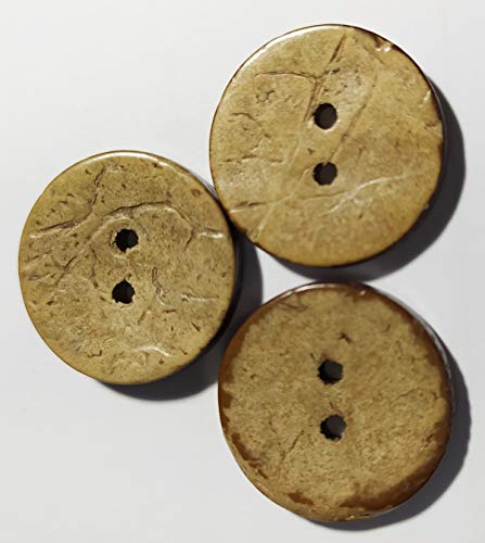 Knöpfe aus natürlichem Kokosnuss - dekorative Knöpfe - Handwerk - hergestellt und versendet aus Spanien (20 mm) Cover