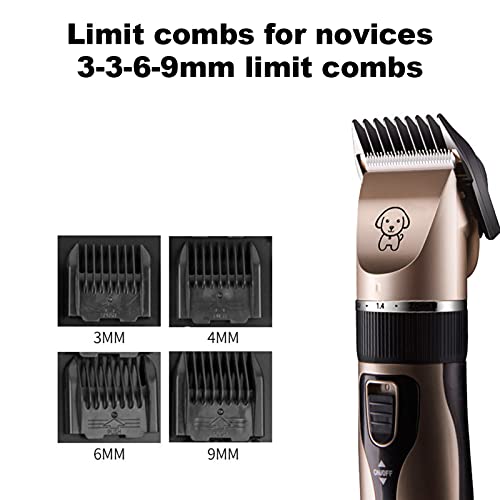 Duotar Empurrador Elétrico Para Cães,Dog Clippers Dog Pusher Elétrico Low Noise Pet Trimmer Recarreg