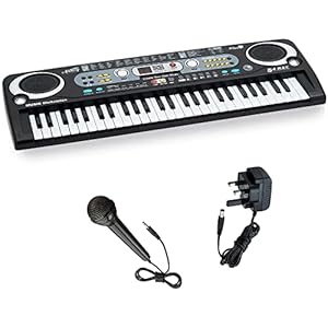 54 Key Electronic Keyboard Digital Piano Workstation MP3 Music Instrument With Microphone by Crystals®