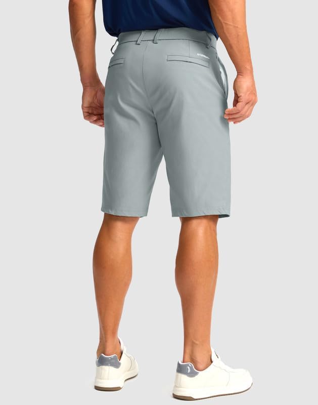 Men's Golf Shorts with 5 Pockets 11" Inseam Stretch Quick Dry Casual Work Dress Shorts for Men - Image 2