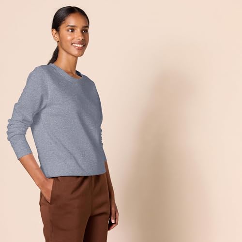 Image of Amazon Essentials Women's Fleece Crewneck Long Sleeve Pullover Sweatshirt (Available in Plus Size)