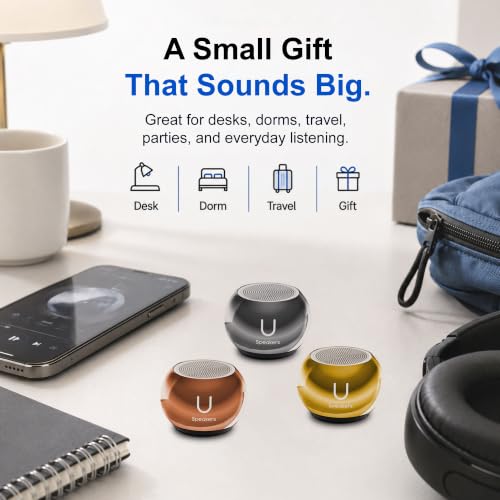 Fashionit Mini Bluetooth Speaker, Portable Small Magnetic, Mirror Hematite by Fashionit - Used condition - Image 5