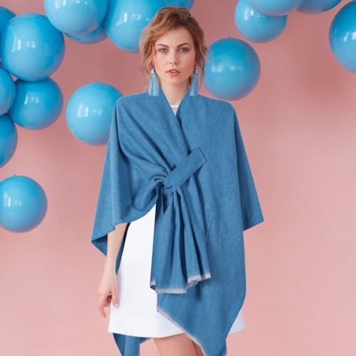 Women's Shawl Wraps Open Front Poncho Cape Travel Sweater Soft Warm Casual Cardigan Shawl for Fall Winter3